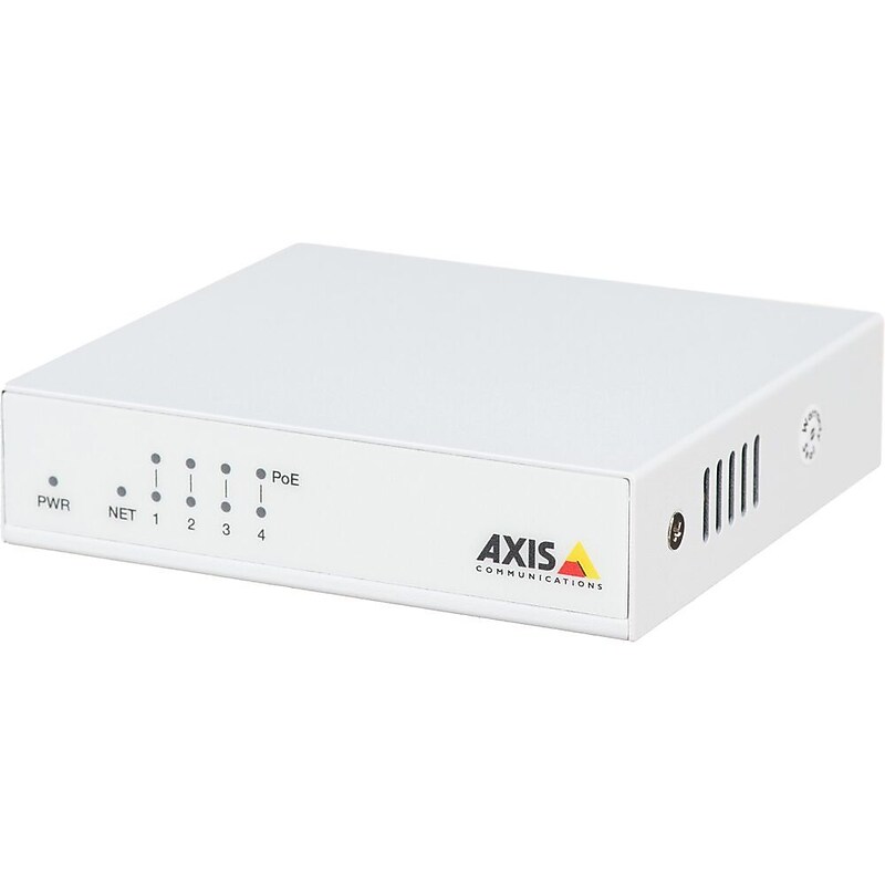 AXIS D8004 4-Port Unmanaged PoE Switch, White (02101-004) image 1