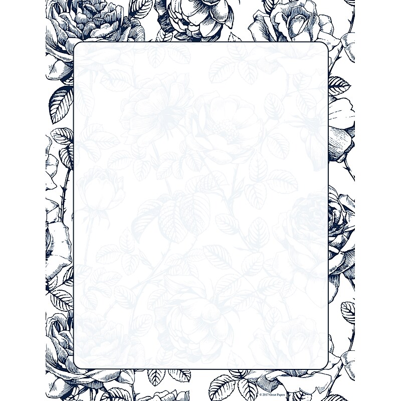 Great Papers!® French Rose Letterhead, 8.5"H x 11"W, 80 count (2017036) image 1