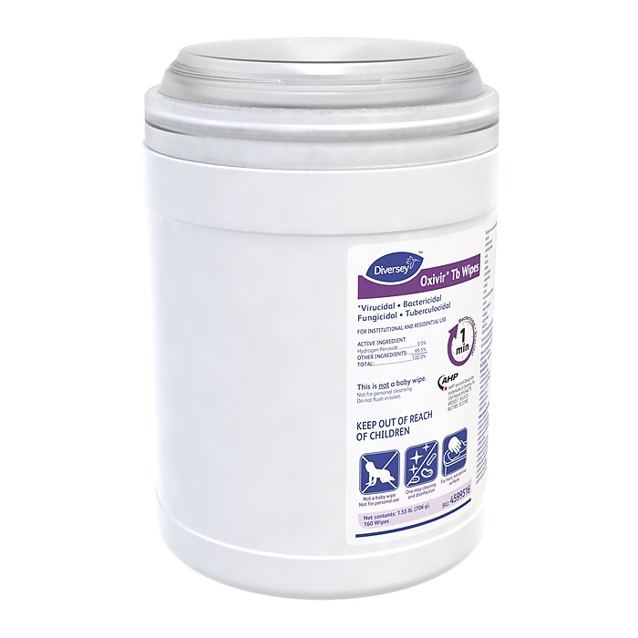 Oxivir Disinfecting Wipes, 160/Box, Fragrance-Free, 12/Carton