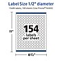 Avery Laser/Inkjet Round Multipurpose Labels, White, 154 Labels/Sheet, 100 Sheets/Pack (94503-TWMP100)~#|#~CBA49F5A-10F5-4AAC-8F1B4BA57CE42AF7_sc7