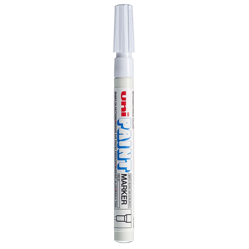 uni PAINT PX-21 Oil-Based Paint Marker, Fine Line, White (63713) image 1