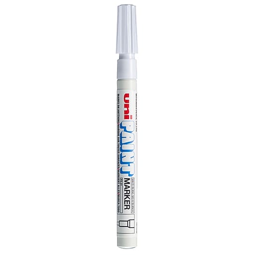 uni PAINT PX-21 Oil-Based Paint Marker, Fine Line, White (63713)