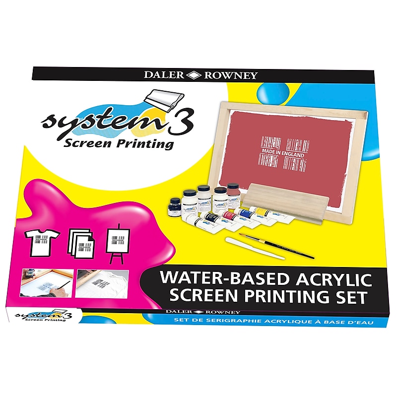 Daler-Rowney System3 Acrylic Paint Screen Printing, Assorted Colors, 12/Set (DRWD129900910) image 1