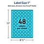Avery Printable Burst Multipurpose Labels, 1", Bright Blue, 3840/Box (94606)~#|#~CBB899AF-65B7-43B5-A0A2F1AAD8DBE399_sc7