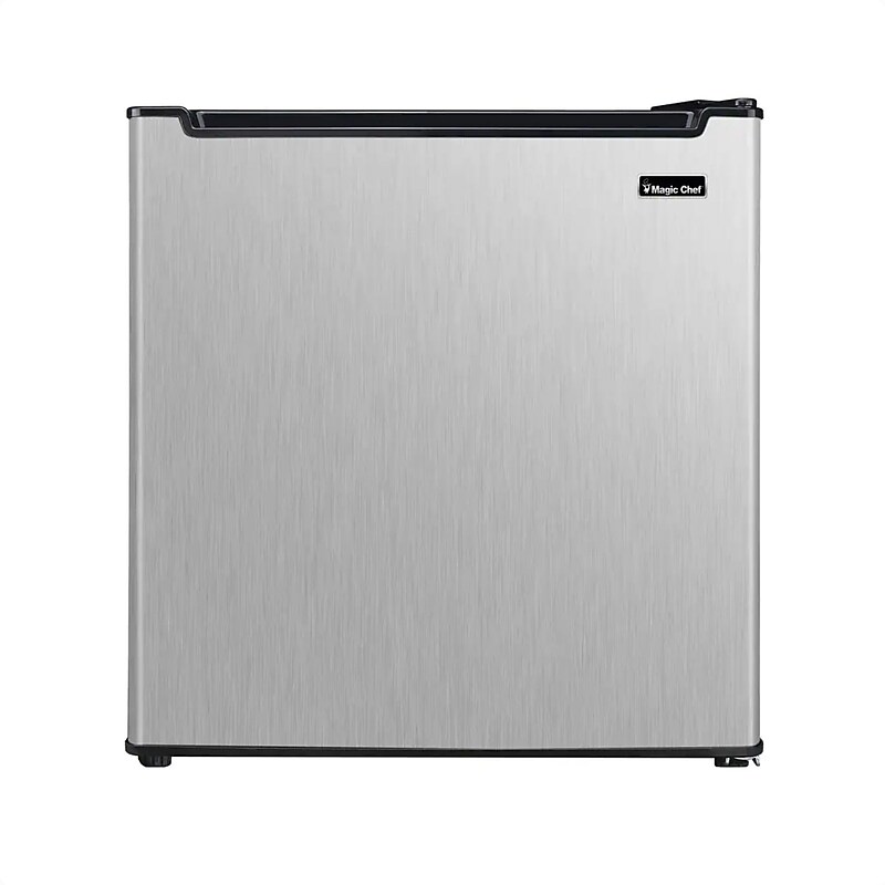 Magic Chef Adjustable Temperature Control Mini Refrigerator, 1.7 Cu. Ft., Stainless Steel (HMAR170STE) image 1