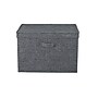 Household Essentials Large Stackable Folding Fabric Wide KD Storage Box, 12" x 18.5"x 15", 58 Qt., Gray, 2/Pack (7519-1)~#|#~CBC583AA-5401-43BA-A70F0556B9EA9F38_sc7