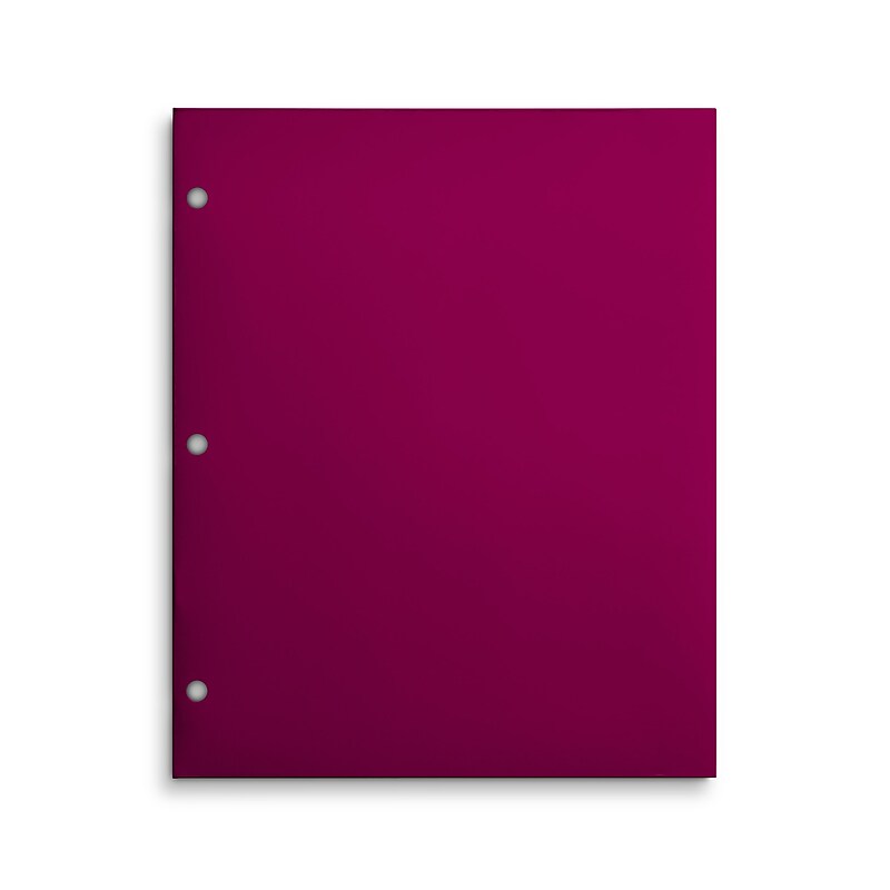 Staples Matte 3-Hole Punched 4-Pocket Paper Presentation Folder, Pink (ST56214-CC) image 1