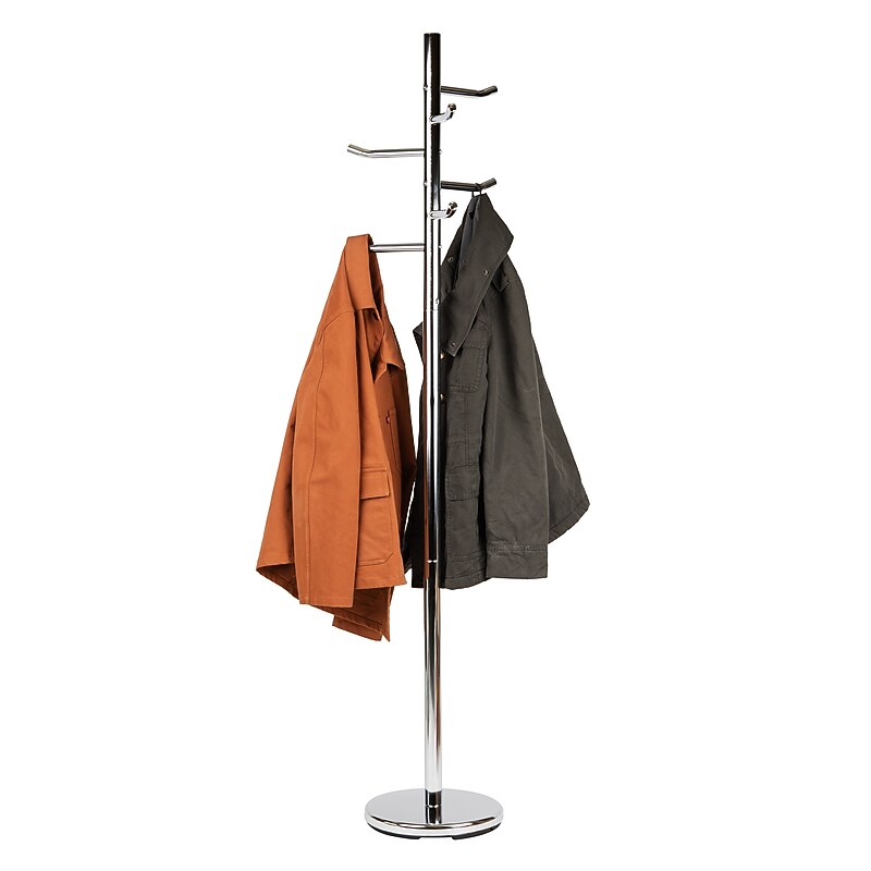 Mind Reader Freestanding Coat Rack, Silver, Metal (CRMAG-SIL) image 1