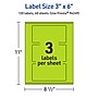 Avery Printable Rectangle Multipurpose Labels, 3" x 6", Bright Green, 120/Pack (94249)~#|#~CBCCBDE4-59A8-4EAC-97B4AF5EDE1E55C9_sc7