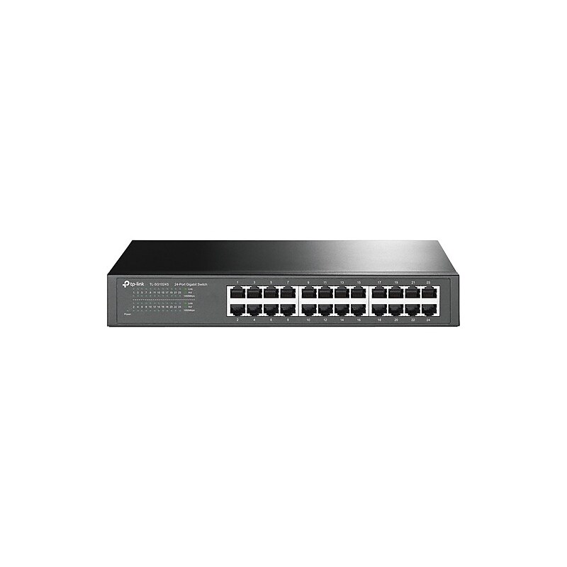 TP-Link 24-Port Gigabit Ethernet Unmanaged Switch, 10/100/1000 Mbps, Black (TL-SG1024S) image 1