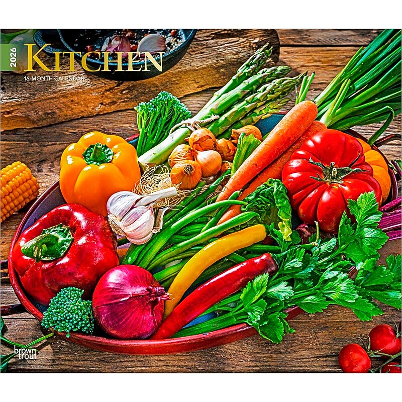 2026 BrownTrout Kitchen 14" x 12" Monthly Wall Calendar (9798330704057) image 1