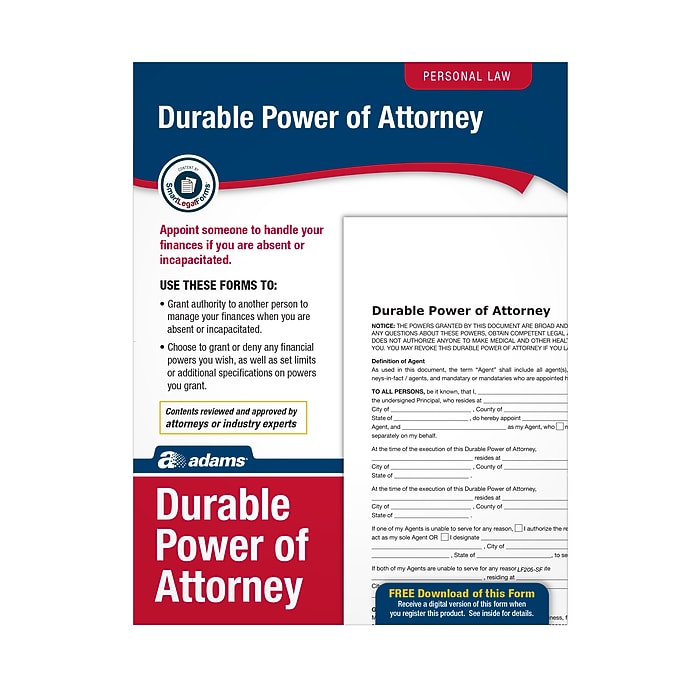 Adams Durable Power of Attorney Legal Form Kit 11