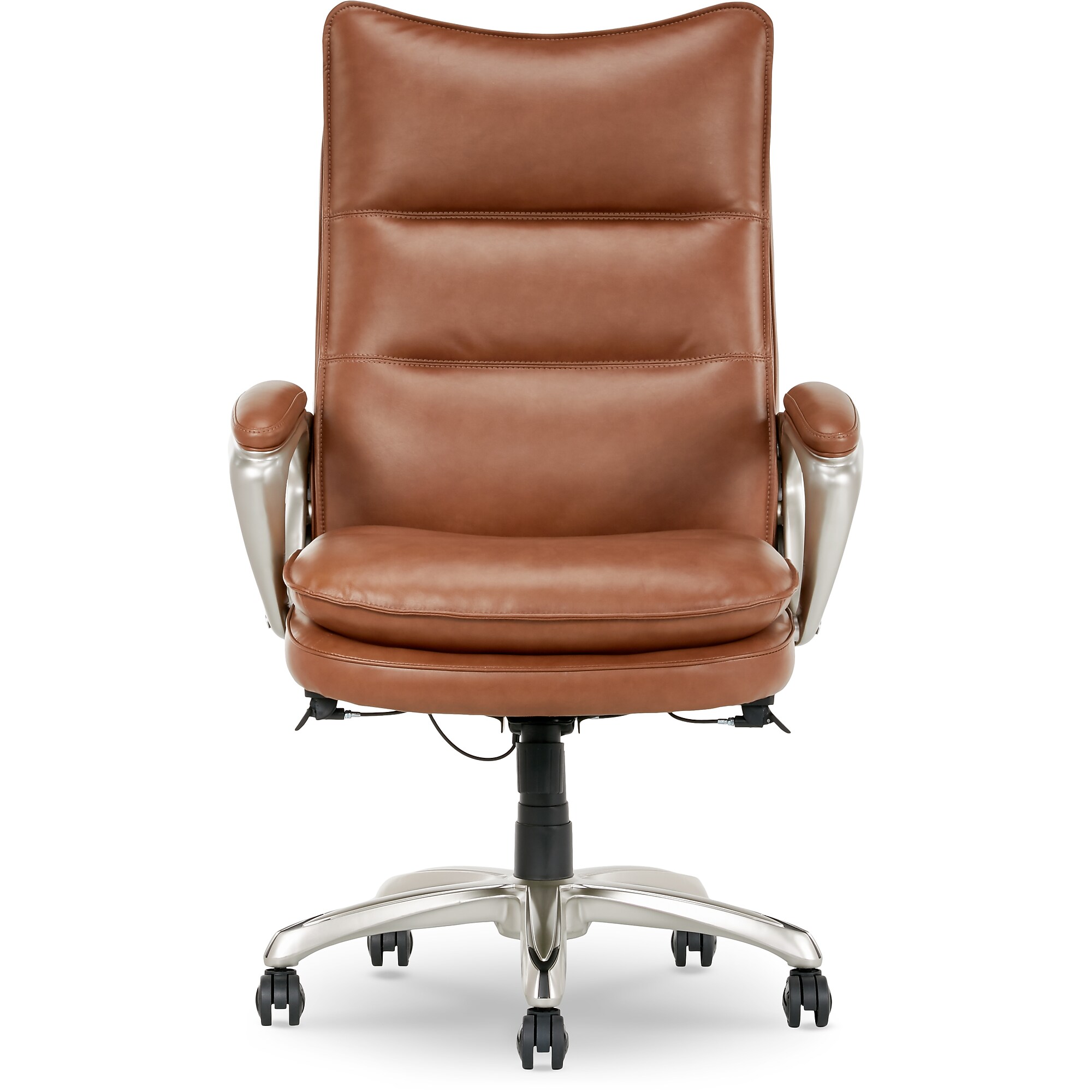La-Z-Boy Jenkins Ergonomic Bonded Leather Swivel Executive Big & Tall Chair, Brown (60075-CAM) Sansujyuku sansujyuku.com