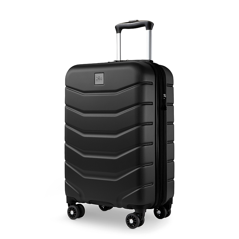 Skyway Luggage Silverton 22" Hardside Carry-On Suitcase, 8-Wheeled Spinner, Black (188-20-001-4WB) image 1
