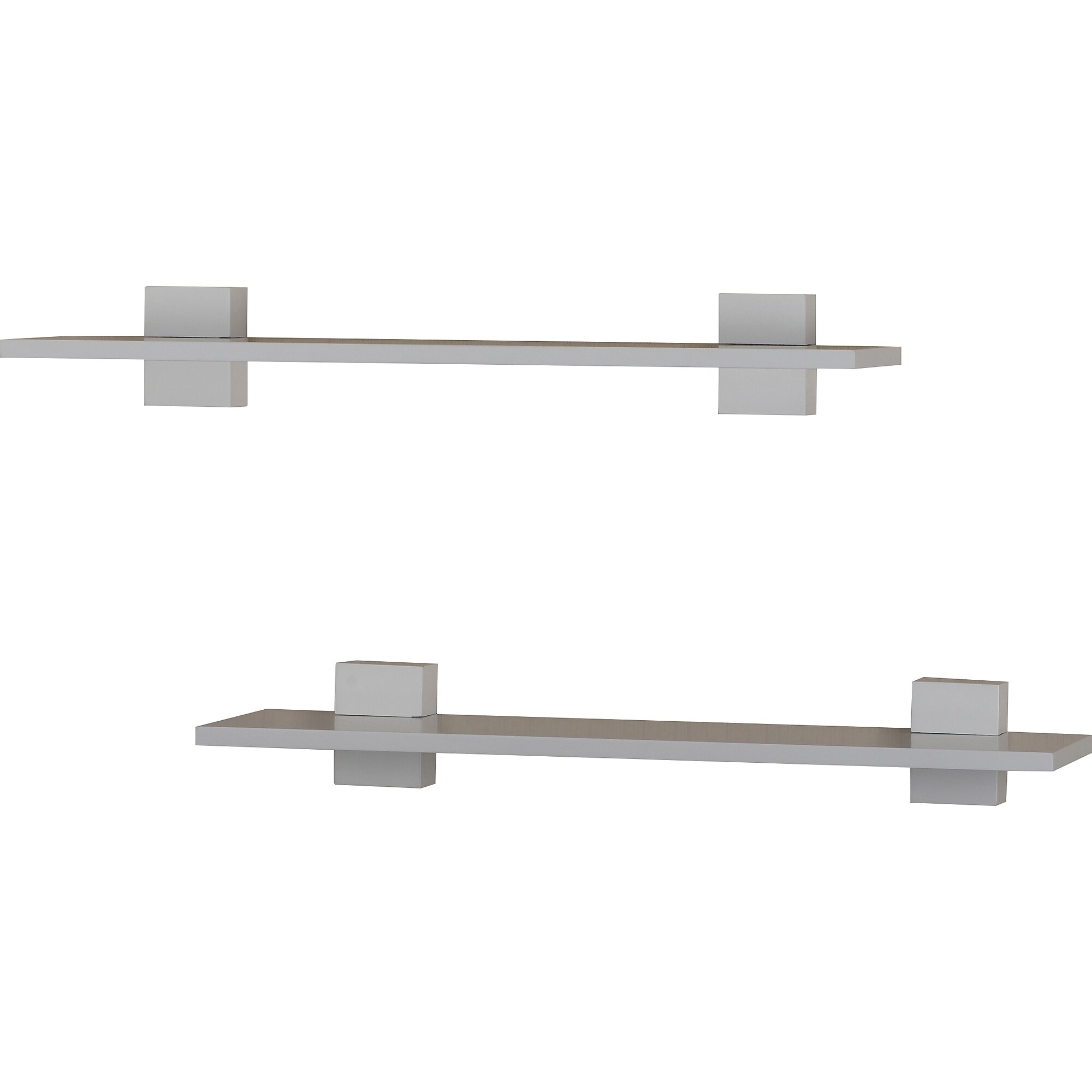 V-Light MDF Wall-Mounted Shelf, 22″, White, 2/Pack (VW141023W) Sansujyuku sansujyuku.com