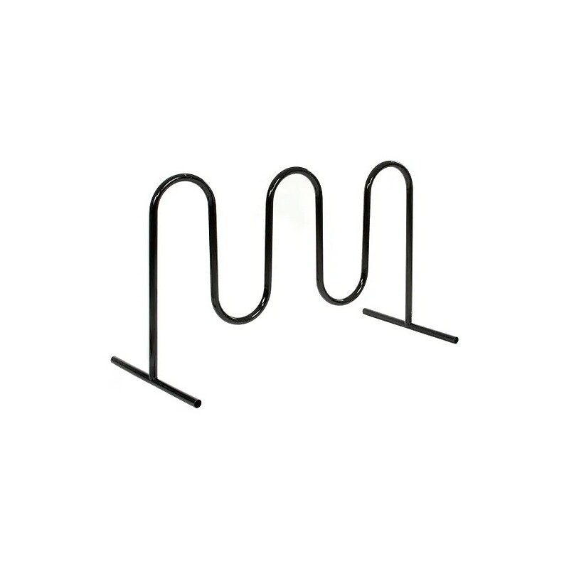 Global Industrial Wave Bike Rack, 7-Bike Capacity, Free Standing, Black (652778F) image 1