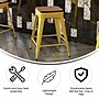 Flash Furniture Kai Indoor-Outdoor Backless Counter Height Stool, Yellow with Teak Seat (CH3132024YLPL2T)~#|#~CBE9111D-1806-412F-943BDF10F6E7B66E_sc7