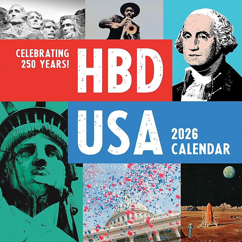 2026 TF Publishing 12" x 17" TF Publishing 12" x 12" HBD USA-250 Years! Wall Calendar 26-1144 image 1
