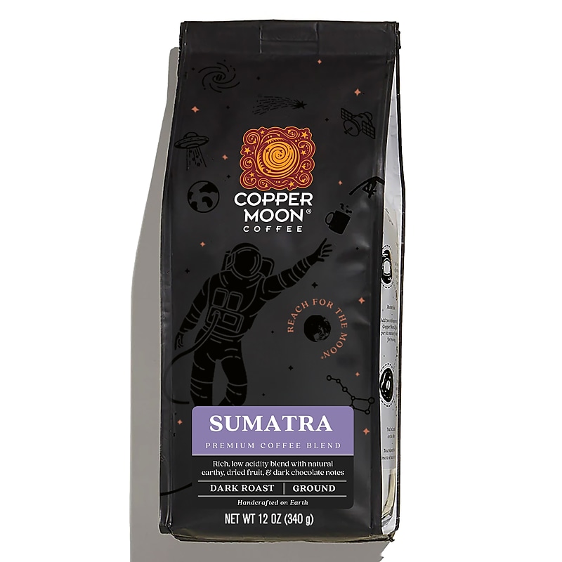 Copper Moon Sumatra Ground Coffee, Dark Roast, 12 oz. (205113-BAG) image 1