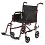 Medline Transport Wheelchair, Fixed Desk Length Arms, Burgundy (MDS808200KD)~#|#~CBEE32BF-7CAF-49CA-9DE7C04D23E7CE19_sc7