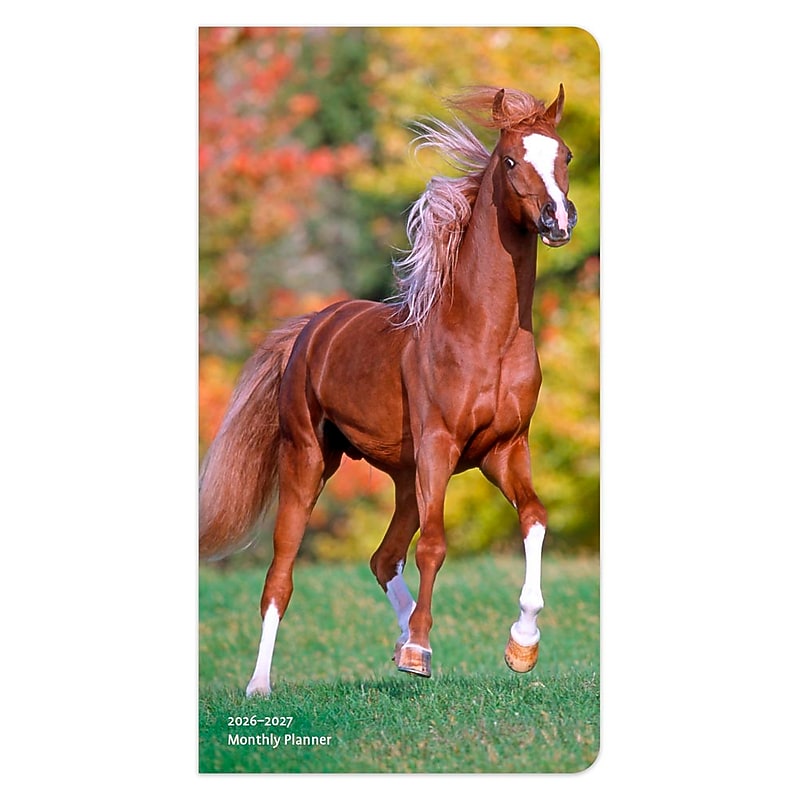 2026-2027 BrownTrout Horse Lovers 3.5" x 6.5" Monthly Planner (9798330703715) image 1
