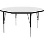 Correll Octagonal Activity Table, 48" x 48", Height-Adjustable, Frosty White/Black (A48DE-OCT-80)~#|#~CC023B79-9433-40DE-B6EDD8887DA805F4_sc7