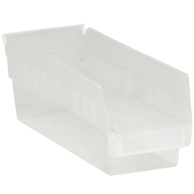 Partners Brand Small Plastic Storage Bin, 4" x 11.625"x 4.12", Clear, 36/Carton (BINPS101CL) image 1
