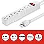 Staples TECH 6-Outlet Power Strip, 3' Cord, White,  3/Pack (42319)~#|#~CC04ADD5-5AC4-46B8-A71A20EC346A1835_sc7
