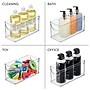 iDESIGN Small Stackable Plastic Storage Bin, Clear, 4/Pack (28129M4)~#|#~CC0B8593-CB25-4382-B46A8EA7DA98DD68_sc7