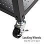 Mind Reader 3-Tier Metal Rolling Cart, Black (ELCART3T-BLK)~#|#~CC0D6121-4AAE-4042-B12B43F0987D825B_sc7