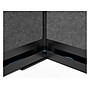 Luxor Workflow Series 4-Panel Freestanding Modular Room Divider System Starter Wall with Whiteboard, 48"H x 53"W, Black/Gray~#|#~CC0F7831-17E6-4C3A-B30B39A21F03BA75_sc7