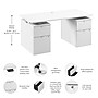 Bush Business Furniture Stratus 60"W Electric Rectangular Adjustable Standing Desk with Drawers, White (SUT009WH)~#|#~CC1025F3-9ED6-4572-BA3A425A54FDB47B_sc7