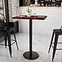 Flash Furniture Laminate Table Top with 18'' Round Bar-Height Table Base, 24'' x 30'', Mahogany (XUMA2430TR18B)~#|#~CC1B3241-D6BA-42BC-86D5B9C4B93D9D63_sc7