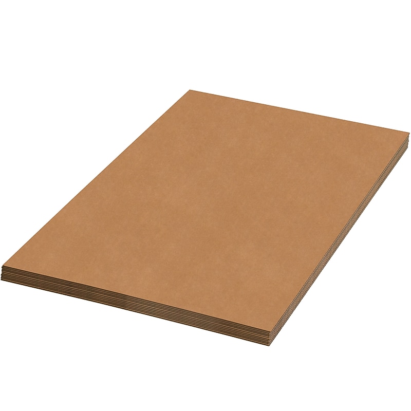 18" x 12" Corrugated Pad, Kraft, 50/Bundle (SP1812) image 1