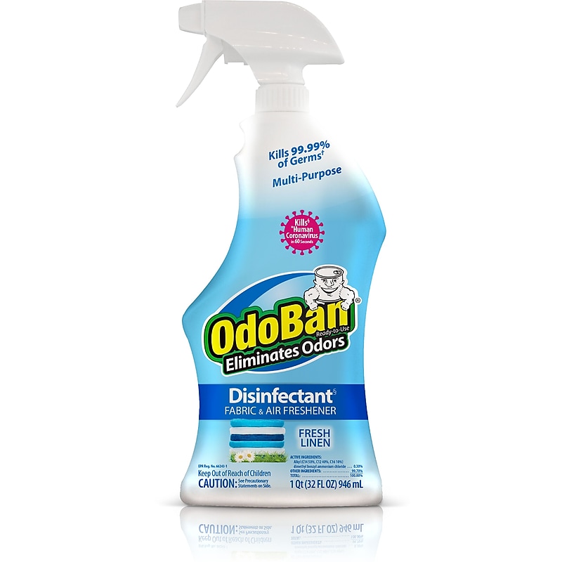 OdoBan Air Freshener & Deodorizer Spray, Fresh Linen Scent, 32 oz. (910701-Q6) image 1