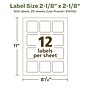 Avery EcoFriendly Laser/Inkjet Square Multipurpose Labels, 2-1/8" x 2-1/8", White, 300/Pack (94105)~#|#~CC27AA33-8C6A-40C6-869FFFB5531E445C_sc7