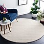 Safavieh Natura Collection 4' Round Indoor Area Rug, Handmade, Wool, Ivory (NAT620A-4R)~#|#~CC295832-F858-4B12-99495DB175662F0E_sc7