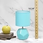 Creekwood Home Geometric 10.24" LED Table Lamp, Blue (CWT-1016-BL)~#|#~CC2C63B3-C24E-44B2-9E45357F5C6FA3A7_sc7