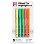 TRU RED™ Pocket Stick Highlighter with Grip, Chisel Tip, Assorted, 5/Pack (TR54584)~#|#~CC2D0DA5-8099-4045-82F9253128110FDF_sc7