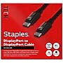Staples TECH 6 ft. Display Port to Display Port Audio/Video Cable, Male to Male, Black, 10/Pack (ST62475)~#|#~CC2E3053-30A1-4421-8C737F6E77A80405_sc7