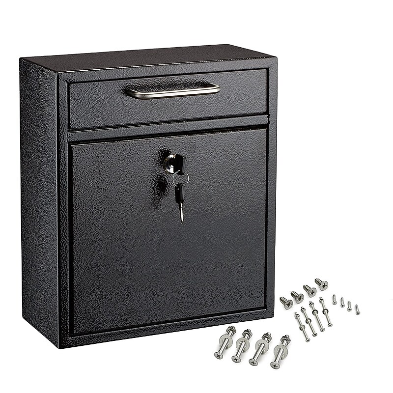 AdirOffice Indoor/Outdoor Mailbox, Black (631-05-BLK) image 1