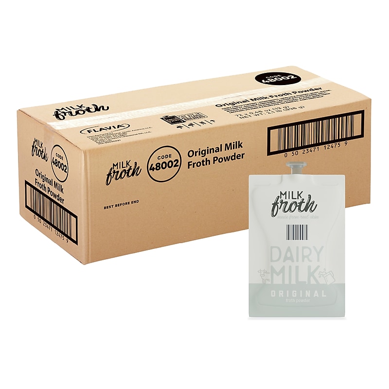 Alterra Flavia Real Milk Froth Freshpacks, Original Whole Milk, 0.46 oz., 72/Carton (MDR12475) image 1