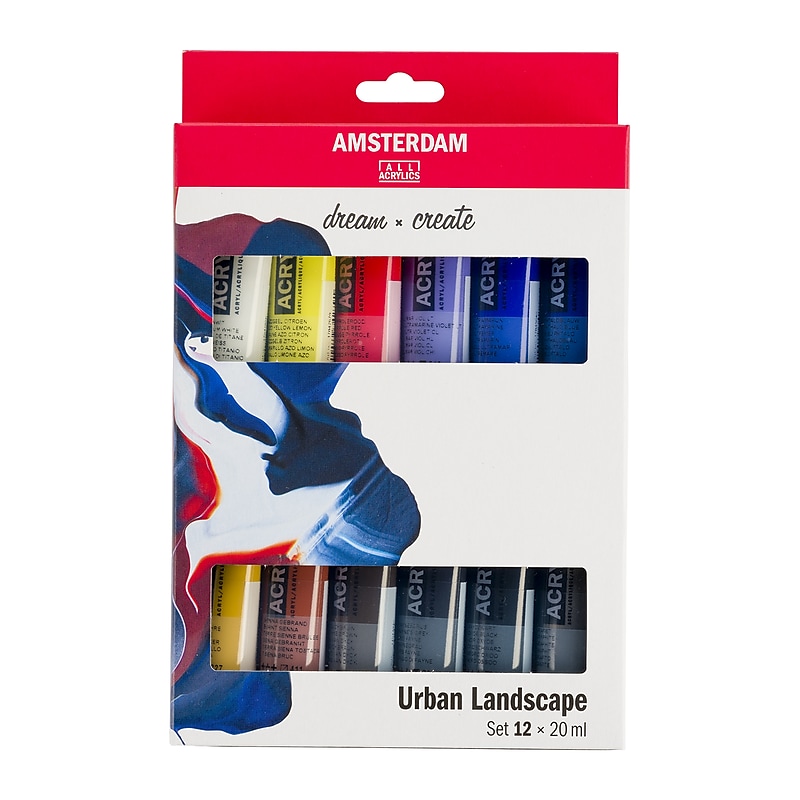 Amsterdam Urban Landscape Acrylic Paint, Assorted Colors, 12/Pack (AMS17820603) image 1