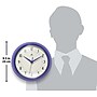Infinity Instruments Round Retro Periwinkle Wall Clock, Aluminum, 9.5" (10940VP)~#|#~CC33323A-9675-4F46-B395C741507EA65D_sc7