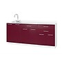 Viva Comfort 36.75'' H x 72" L Medical Cabinet with Left Sink, 6-Doors, 3-Drawers, Claret (902BASE72LSCL)~#|#~CC3A0377-3B42-48A0-B3B444FDDFD9C50A_sc7