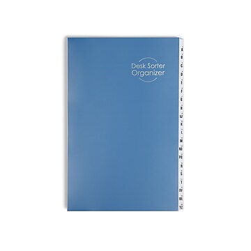 Smead Plastic Indexed Desk File, Numerical Index, Navy Blue (89294