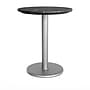 Flash Furniture TopGuard 24" Round Wood Dining Table with Round Base, Black Faux Marble/Silver Base (STRD24BMATR18S)~#|#~CC3DC28C-03C0-4F86-8C45A56FB11E84BF_sc7