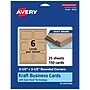Avery Business Cards, 2-1/2" x 3-1/2", Matte Kraft Brown, 150/Pack (95328)~#|#~CC45A3B2-7219-4C0A-8A848E4E8F878100_sc7