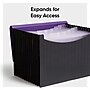 Smead Heavy Duty Plastic Accordion File, MultipleIndex, 12 Pocket, Letter, Purple/Black (70862)~#|#~CC45D6B0-BD26-49D0-A4787FECA8BEF07C_sc7