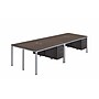 Boss Office Products Simple System 66"W Desk with Pedestal, Driftwood, 4/Set (SGSD016-102)~#|#~CC47BE2B-8D6A-4267-A68642EF32C11A64_sc7